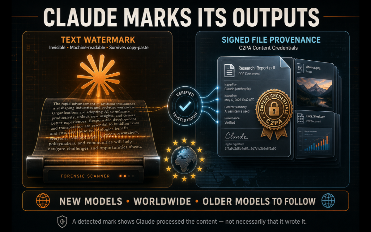 Anthropic adds invisible watermarks to new Claude models' text
