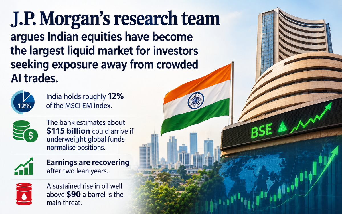 J.P. Morgan: India is becoming the market of choice to hedge the AI trade